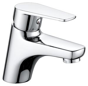 Miscelatore monocomando per bagno, in ottone, finitura cromata