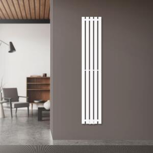 LuxeBath Radiatore a pannello verticale 260 x 1400 mm Bianco con attacco centrale, radiatore piatto di design Radiatore da bagno monostrato, senza elemento riscaldante