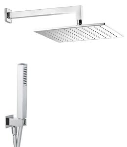 Kit Soffione Doccia Quadrato 20x20 cm in Ottone Estro Quadro 20
