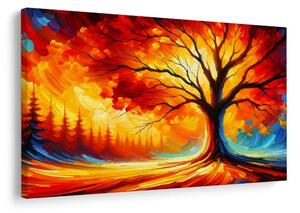 Quadro su tela – Albero della vita in fiamme