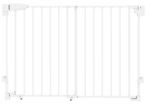 PawHut Cancelletto di Sicurezza per Cani, 74.5-111.5x74.5 cm, Scale, Chiusura Automatica, Apertura con Una Mano, Bianco | Aosom Italy