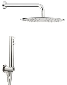 Kit Soffione Doccia Tondo Ø 25 cm in Acciaio Inox Rondò Tondo 25