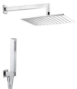 Kit Soffione Doccia Quadrato 25x25 cm in Ottone Estro Quadro 25