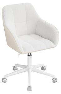 Sedia da ufficio ergonomica con seduta in tessuto bouclé
