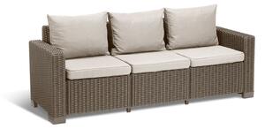 Divano 3 Posti da Giardino 198x68x71,5h cm Keter California Cappuccino