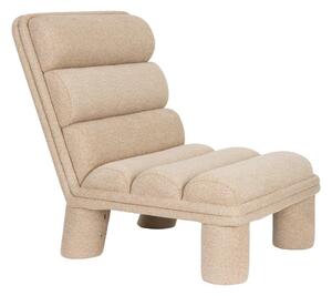 Poltrona beige con rivestimento in bouclé Fern – Dutchbone