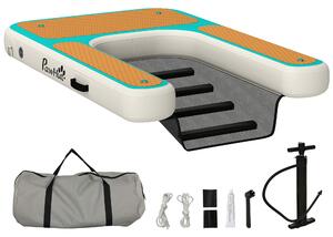 PawHut Rampa Gonfiabile per Cani XL per Piscina, Barca e Piattaforma, 151x102cm | Aosom Italy