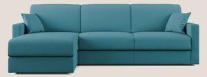 Chris Divano letto angolare 5 posti in tessuto impermeabile T13 azzurr