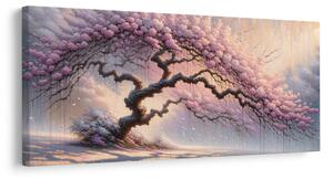 Quadro su tela – Albero della vita rosa in fiore