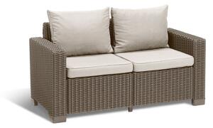 Divano 2 Posti da Giardino 141x68x71,5h cm Keter California Cappuccino