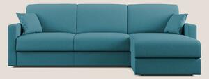Chris Divano letto angolare 5 posti in tessuto impermeabile T13 azzurr