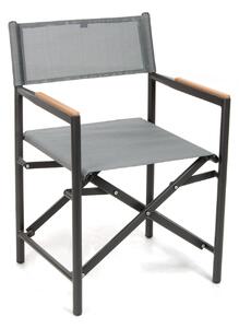 Sedia Pieghevole Regista 53x55x85 cm in Alluminio Revo Grigia