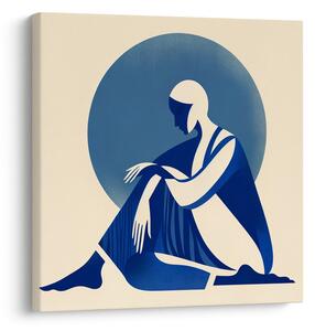 Quadro su tela – Meditazione in tonalità blu