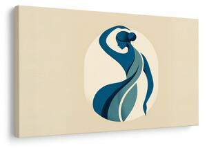 Quadro su tela – Silhouette elegante in blu