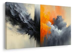 Quadro su tela – Astrazione in fuoco e fumo