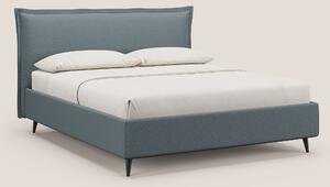 Hans letto contenitore imbottito minimal in tessuto simil cotone imper