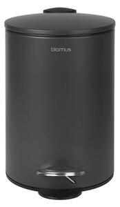 Cestino per la spazzatura color antracite in acciaio con pedale 3 l Tubo – Blomus