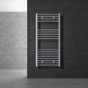 LuxeBath radiatore bagno 600 x 1200 mm - cromo - curvo con attacco laterale - radiatore scaldasalviette asciugamani, senza elemento riscaldante