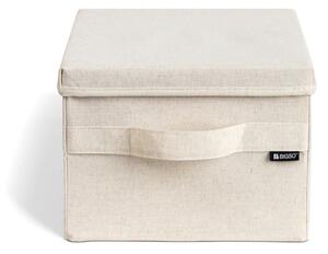 Scatola con coperchio beige in tessuto 27x36x19 cm Soft Storage Small – Bigso