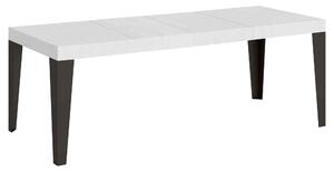 Tavolo Allungabile 160/264x90x77 cm Flame Premium Bianco Frassino