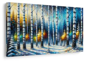 Quadro su tela – Incanto della foresta invernale