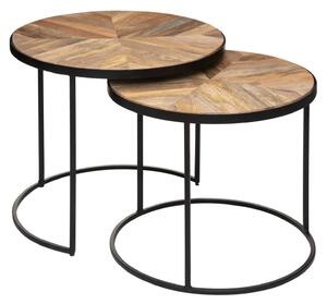 Set di tavolini Basile, piani in legno