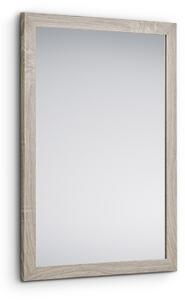 Specchio da Parete 48x68x1,6 cm in Legno Kim Rovere chiaro