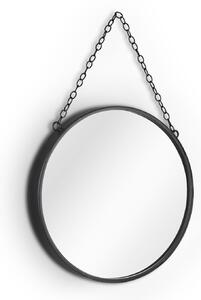 Specchio da Parete 25,5x25,5x2,5 cm in Metallo Greta Nero