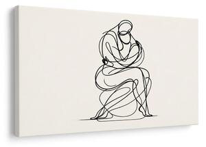 Quadro su tela – Disegno minimalista di figura