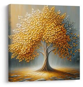 Quadro su tela – Albero della vita dorato in autunno