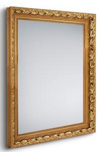 Specchio da Parete 55x70x3,5 cm in Legno Tanja Oro