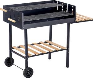 Barbecue a Carbone Carbonella 118x56x92 cm in Acciaio con Ruote Gaucho