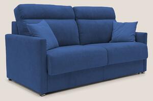Divano Letto 2 Posti 156x102x97 cm in Tessuto Blu