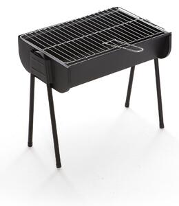 Barbecue a Carbone Carbonella 49x31x42 cm in Acciaio Easy Nero