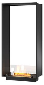 Camino a Bioetanolo da Incasso 73,5x143,5x35 cm Bifacciale 2 Side 1400 Slim Verticale Nero con Vetro