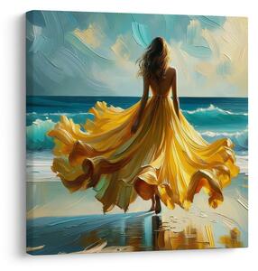 Quadro su tela – Passeggiata romantica sull'oceano