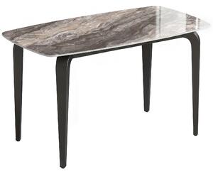 HOMCOM Tavolo 4 Persone, 130x70 cm, Moderno con Piano in Pietra Sinterizzata, Marrone | Aosom Italy