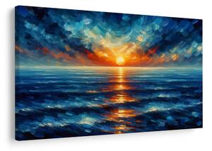 Quadro su tela – Tramonto sull'oceano