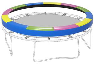 Copertura Tappeto Elastico Pieghevole e Portatile Ø366x30 cm in Plastica PE e Schiuma Multicolore