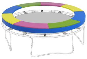 Copertura Tappeto Elastico Pieghevole e Portatile Ø244x30 cm in Plastica PE e Schiuma Multicolore