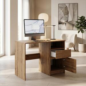 Scrivania compatta 100x50 cm | Scrivania moderna per computer e ufficio | Scrivania per PC per l'home office e la camera dei ragazzi | Rovere Wotan | Ampia scelta di colori