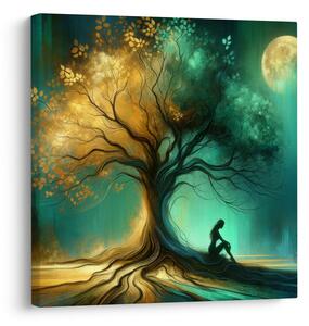 Quadro su tela – Notte serena sotto l'albero della vita