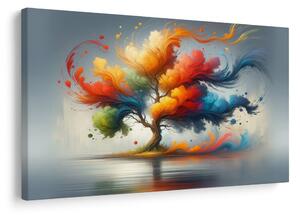 Quadro su tela – Albero della vita colorato in movimento