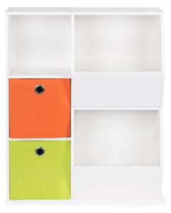 Scaffale in legno per bambini con organizer