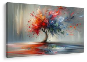 Quadro su tela – Albero della vita nel vortice di colori