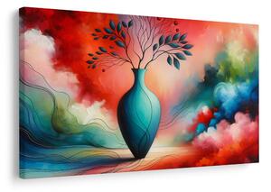 Quadro su tela – Vaso blu tra le nuvole