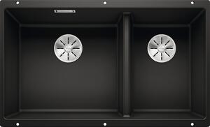 Lavello in granito Blanco SUBLINE 430/270-U, dimensioni 460 x 755 mm, colore nero, codice prodotto 525991