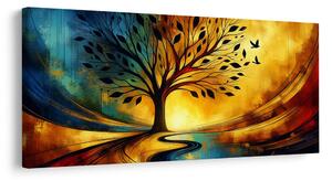 Quadro su tela – Maestoso albero della vita con uccelli
