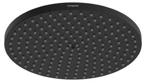 Hansgrohe Raindance S, soffione doccia a testa, 240 mm, 1 getto, tecnologia PowderRain, sistema EcoSmart+, finitura nero opaco