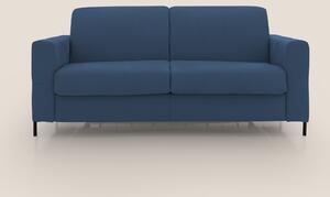 Ortensia divano letto materasso H18 cm con piedi alti in elegante micr